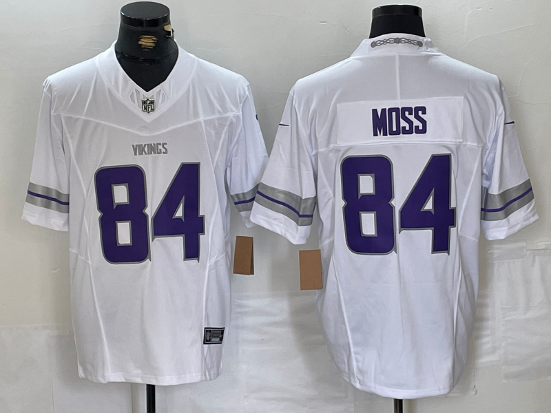 Men's Minnesota Vikings Randy Moss #84 White Alternate Vapor F.U.S.E. Elite Jersey